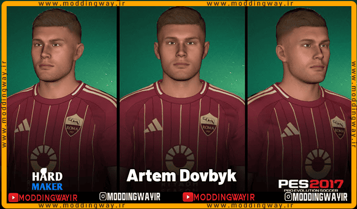 فیس Artem Dovbyk برای PES 2017 - آپدیت 14 فروردین 1404