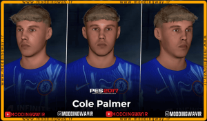 فیس Cole Palmer برای PES 2017 - آپدیت 14 فروردین 1404
