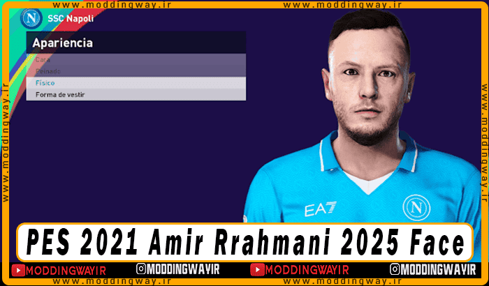 فیس Amir Rrahmani برای PES 2021 - آپدیت 28 فروردین 1404