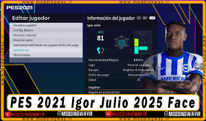 فیس Igor Julio برای PES 2021