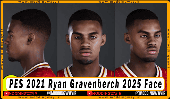 فیس Ryan Gravenberch برای PES 2021 - آپدیت 25 فروردین 1404
