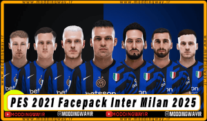 فیس پک Inter Milan 2025 برای PES 2021