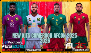 کیت پک Cameroon AFCON 2025 برای PES 2021