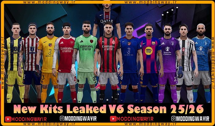 کیت پک Leaked Season 25-26 برای PES 2021 - ورژن 6