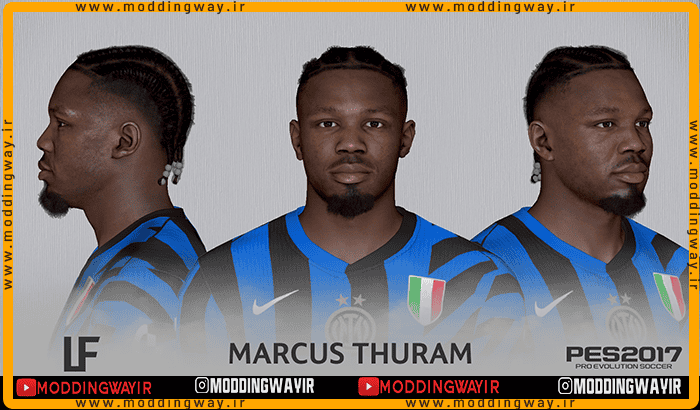 فیس Marcus Thuram برای PES 2017 - آپدیت 24 اردیبهشت 1404