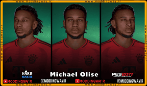 فیس Michael Olise برای PES 2017 - آپدیت 30 اردیبهشت 1404