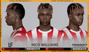 فیس Nico Williams برای PES 2017 - آپدیت 31 اردیبهشت 1404