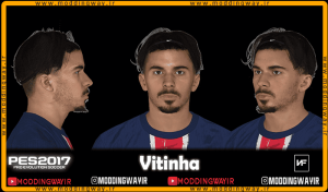 فیس Vitinha برای PES 2017 - آپدیت 29 اردیبهشت 1404