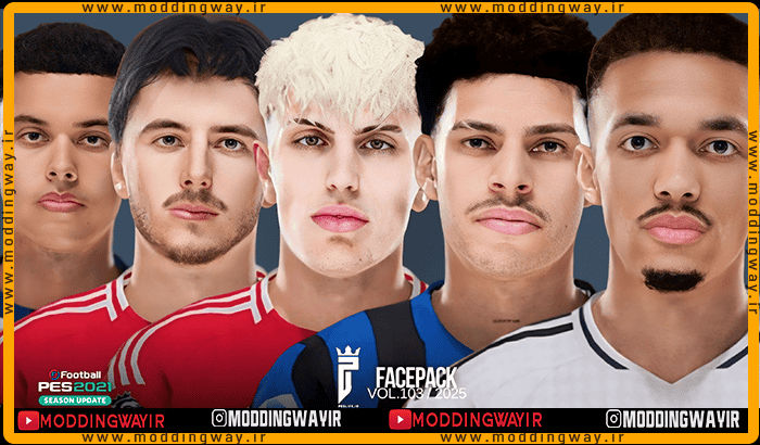 فیس پک FL25 Facepack Update v104 برای PES 2021