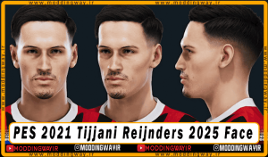 فیس Tijjani Reijnders برای PES 2021 - آپدیت 10 خرداد 1404