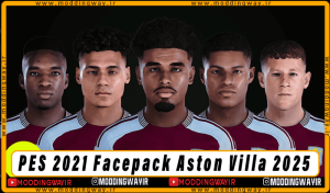 فیس پک Aston Villa 2025 برای PES 2021