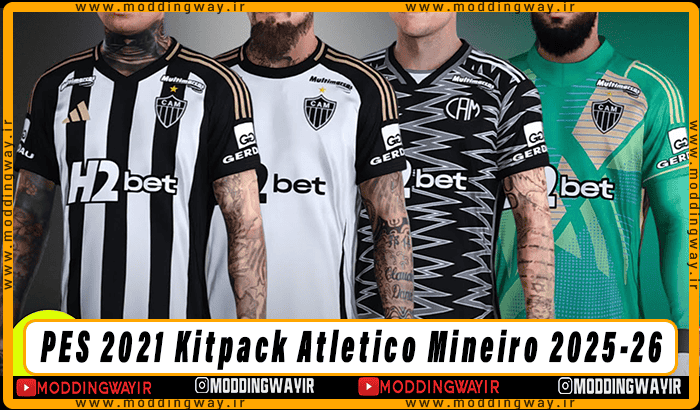 کیت پک Atletico Mineiro 2025-26 برای PES 2021