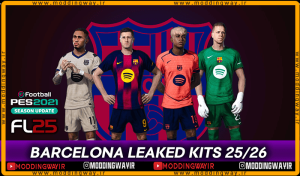کیت پک FC Barcelona 2025-26 برای PES 2021