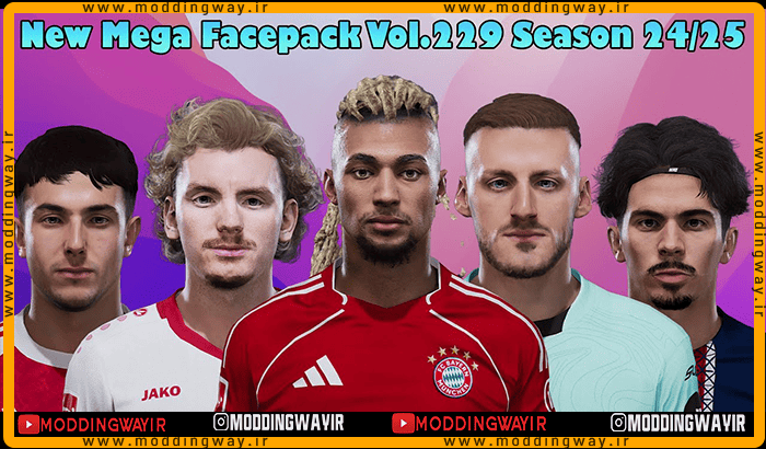 فیس پک new season 24/25 v229 برای PES 2021