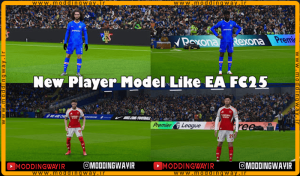 ماد گرافیکی Player Model Like EA FC25 برای PES 2021