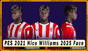 فیس Nico Williams برای PES 2021 - آپدیت 13 خرداد 1404