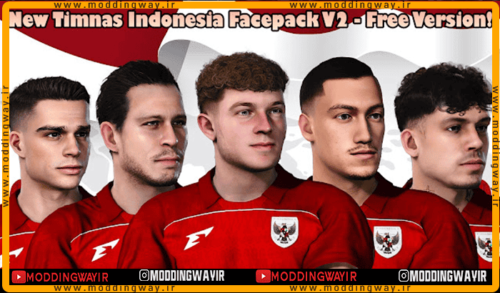 فیس پک Indonesian 2025 v2 برای PES 2021