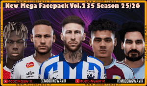 فیس پک new season 25/26 v235 برای PES 2021
