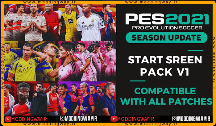 ماد گرافیکی StartScreen Pack 2025 v1 برای PES 2021