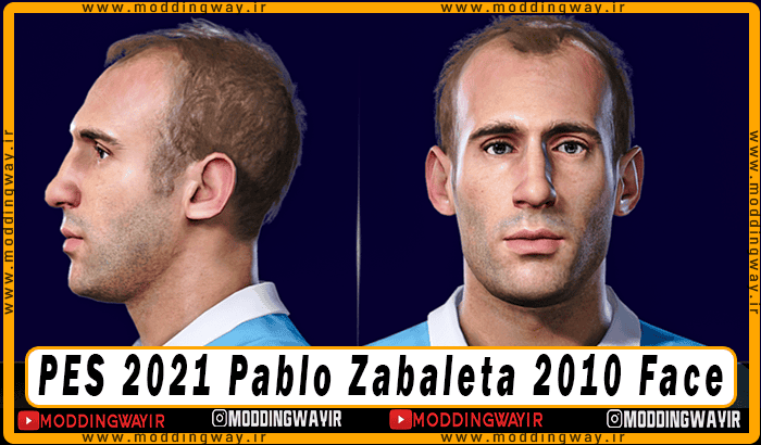فیس Pablo Zabaleta برای PES 2021 - ورژن 2010