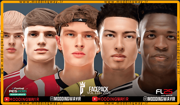 فیس پک FL25 Facepack Update v133 برای PES 2021