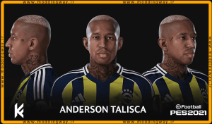 فیس Anderson Talisca برای PES 2021 - آپدیت 22 شهریور 1404