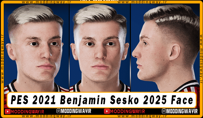 فیس Benjamin Sesko برای PES 2021 - آپدیت 16 شهریور 1404