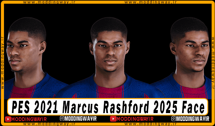 فیس Marcus Rashford برای PES 2021 - آپدیت 12 شهریور 1404
