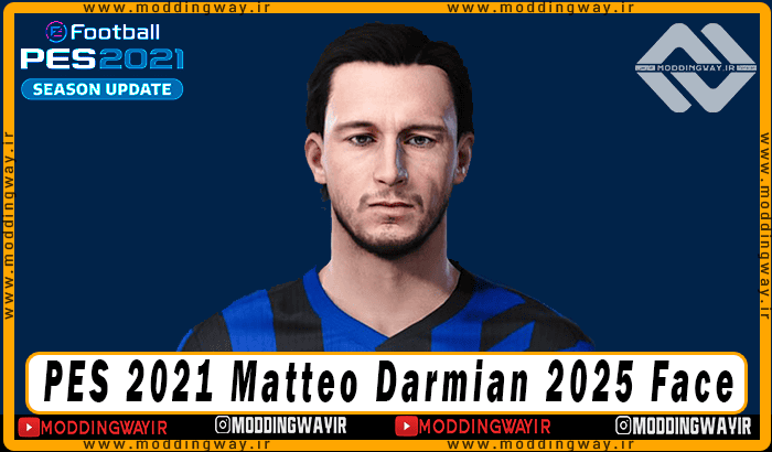 فیس Matteo Darmian برای PES 2021 - آپدیت 14 شهریور 1404