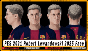 فیس Robert Lewandowski برای PES 2021 - آپدیت 28 شهریور 1404