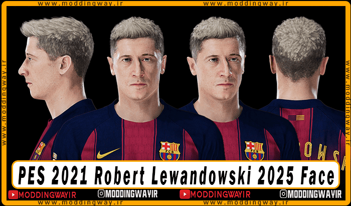 فیس Robert Lewandowski برای PES 2021 - آپدیت 28 شهریور 1404