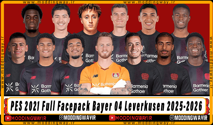 فیس پک Bayer 04 Leverkusen 2025-2026 برای PES 2021
