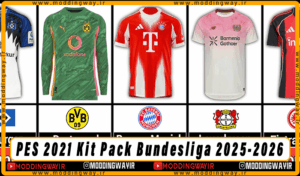 کیت پک Bundesliga 2025-2026 برای PES 2021