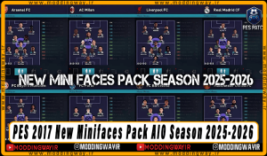 مینی فیس پک Season 2025-2026 AIO برای PES 2017
