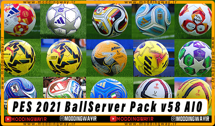 دانلود پک BallServer V58 برای PES 2021 - توپ فصل 2025/26