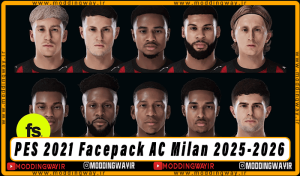 فیس پک AC Milan 2025-2026 برای PES 2021