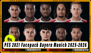 فیس پک Bayern Munich 2025-2026 برای PES 2021