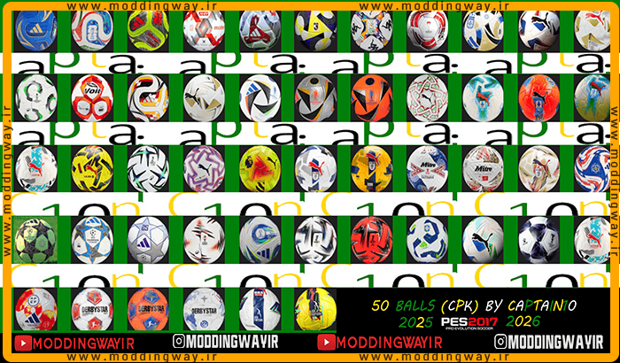 پک توپ Ballpack Winter 2025-26 برای PES 2017