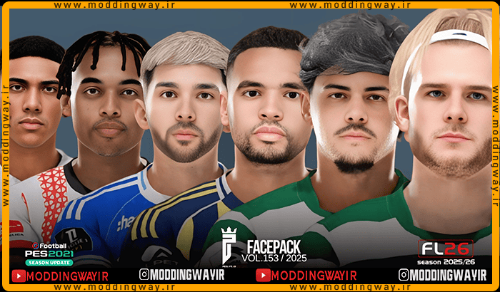 فیس پک FL25 Facepack Update v153 برای PES 2021