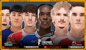 فیس پک FL25 Facepack Update v154 برای PES 2021