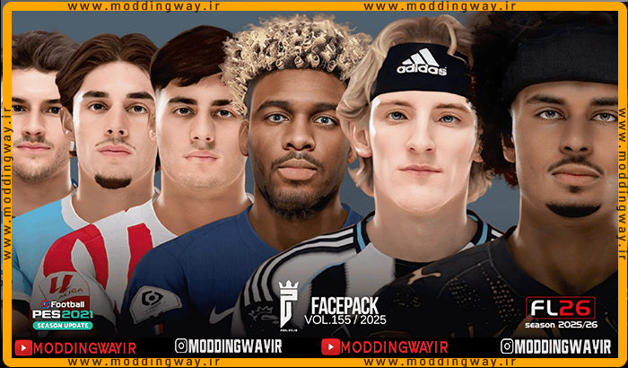 فیس پک FL25 Facepack Update v155 برای PES 2021