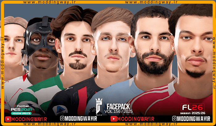 فیس پک FL25 Facepack Update v156 برای PES 2021