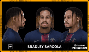 فیس Bradley Barcola برای PES 2021