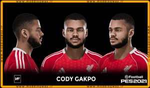 فیس Cody Gakpo برای PES 2021 - آپدیت 11 آذر 1404