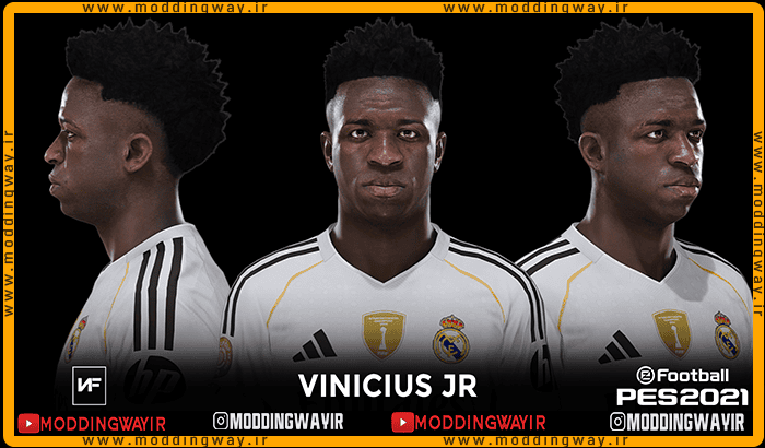 فیس Vinicius Júnior برای PES 2021 - آپدیت 27 آذر 1404