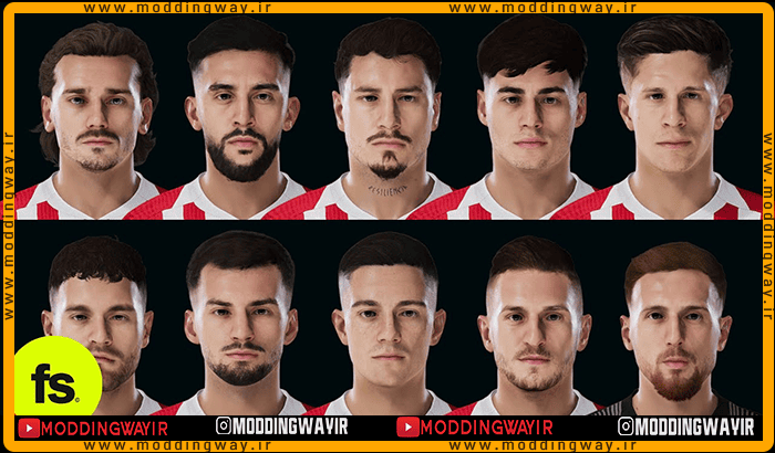فیس پک Atletico Madrid 2025-2026 برای PES 2021