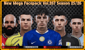 فیس پک new season 25-26 v267 برای PES 2021