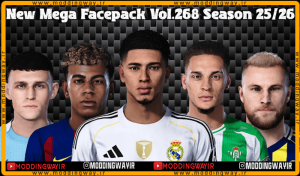 فیس پک new season 25-26 v268 برای PES 2021