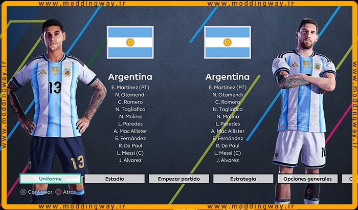 کیت پک Argentina 2026 برای PES 2021