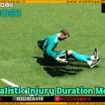 ماد Realistic Injury Duration برای PES 2021